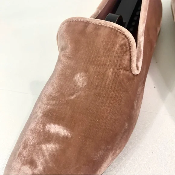 Vince Women Bray Velvet Smoking Slippers Flats Loafers Blush Pink Shoe sz 7.5 - Picture 12 of 17